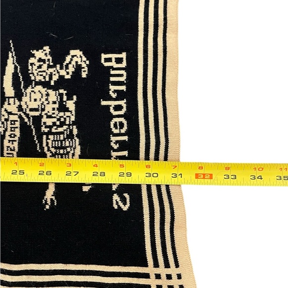 Burberry London Burberrys Equestrian Knit Scarf Double Sided Winter Lux - Picture 13 of 13